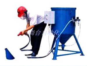玻璃專用噴砂機(jī)及現(xiàn)場操作圖
